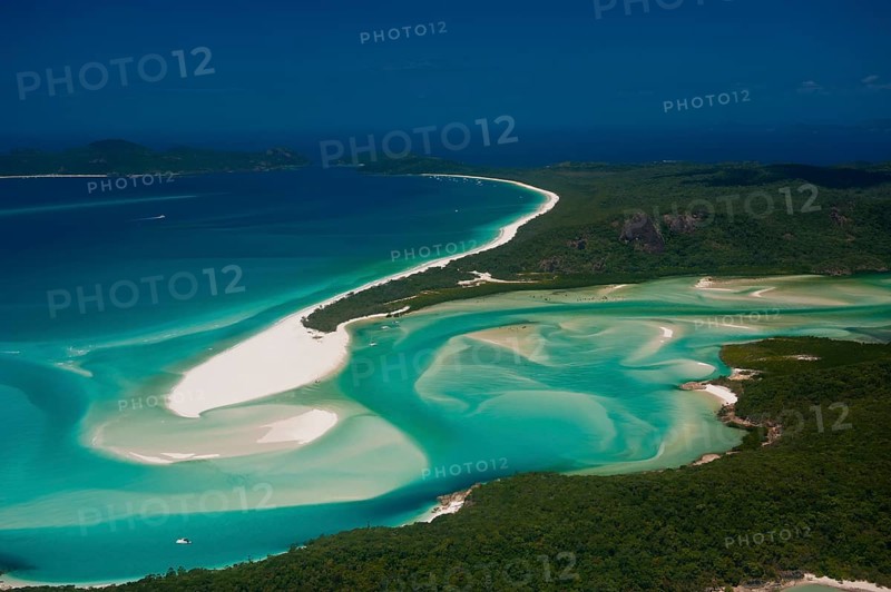 Aerial view of Whitehaven in the Whitsunday Islands