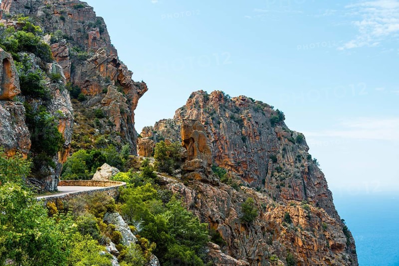 Road through bizarre rock formations