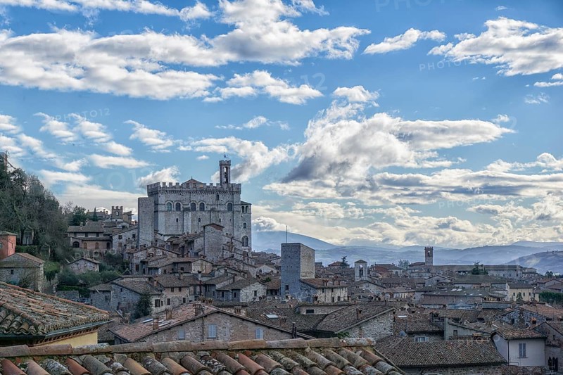 The small town of Gubbio with the Consoli's Palace