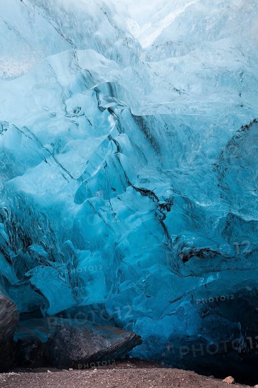 Ice cave in the Vatnajokull glacier