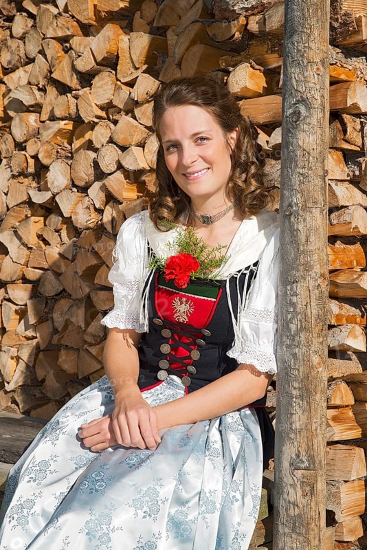 Young woman in traditional costume