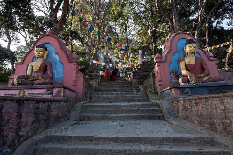 Climb to the Swayambhunath Stupa