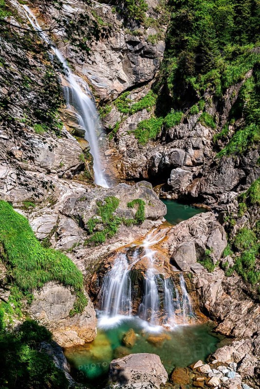 Waterfall in the Groppenstein Gorge