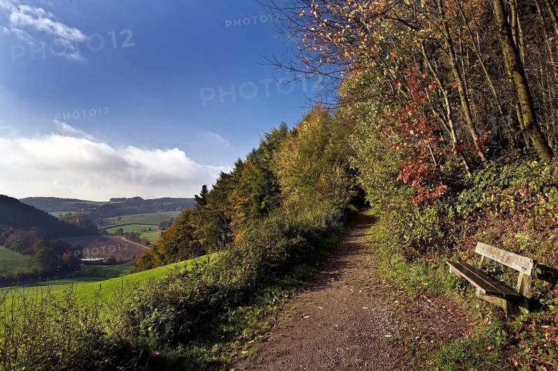 Autumnal landscape in Elfringhauser Schweiz region