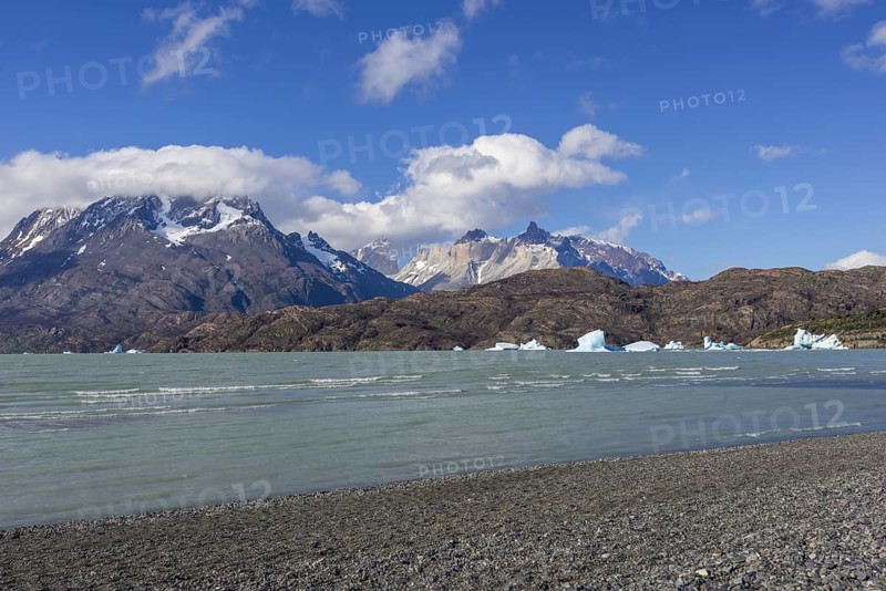 Lake Lago Grey and Paine Grande Massif