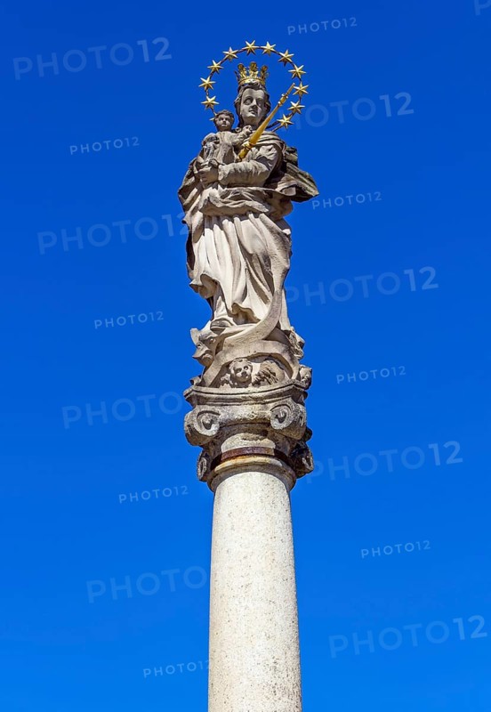 Baroque column of the Virgin Mary on the Peace Square or Mirove namesti