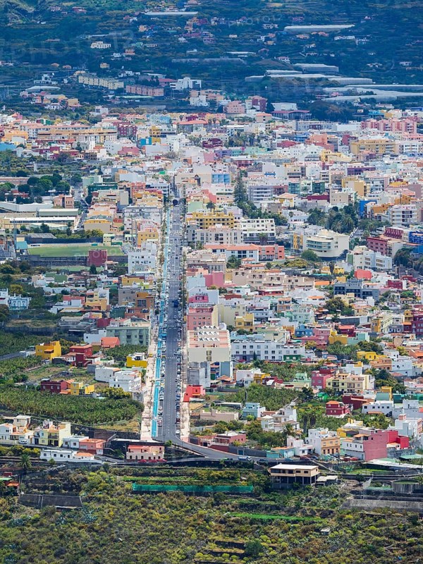 View from the Mirador de el Time of Los Llanos de Ariadne and El Paso