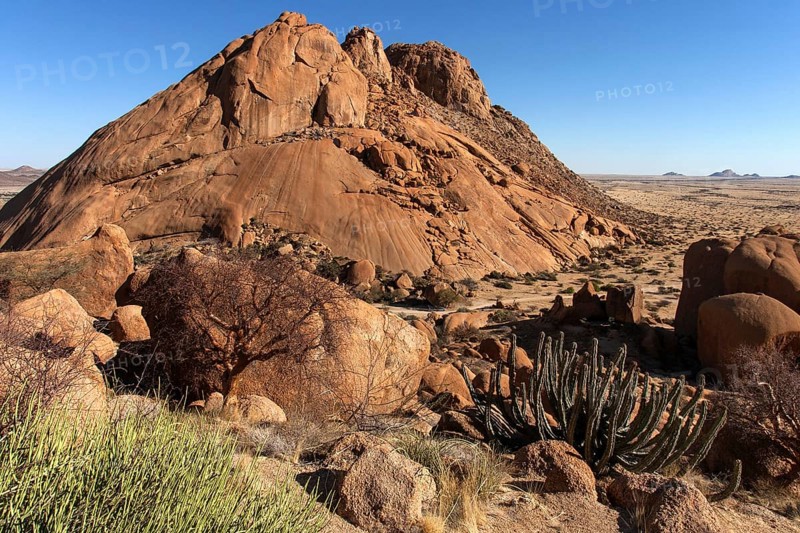 View from the Great Spitzkoppe with typical vegetation