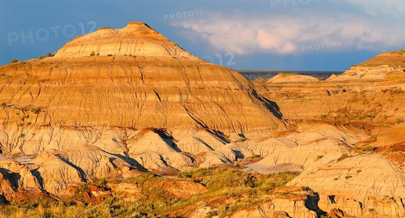 Badlands in the evening light