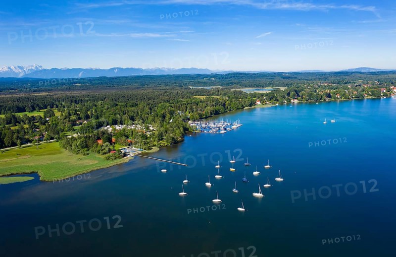 Lake Starnberg with a view of Seeshaupt