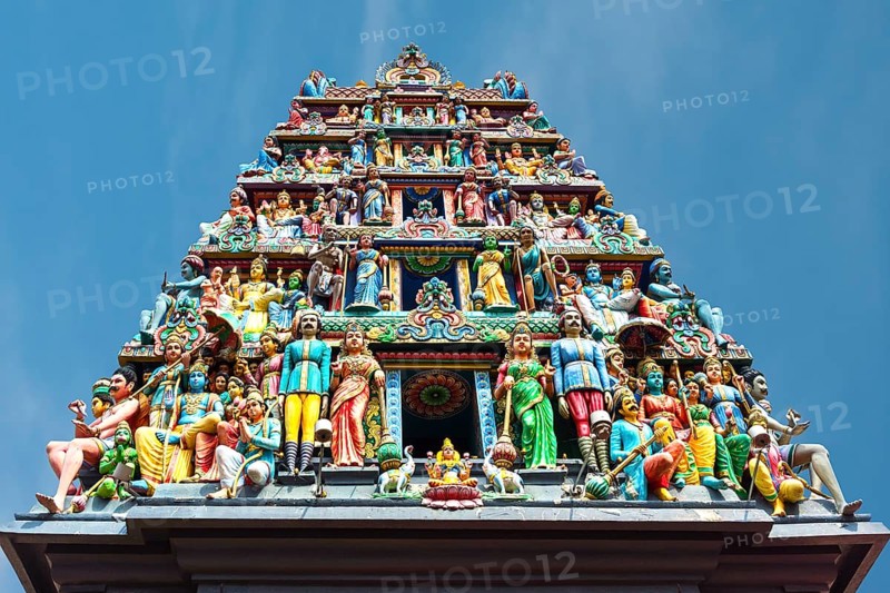 Hindu deities at Sri Mariamman or Mother Goddess Temple