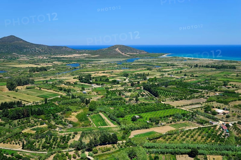 Fertile plain around the delta of the river Fiume di Posada