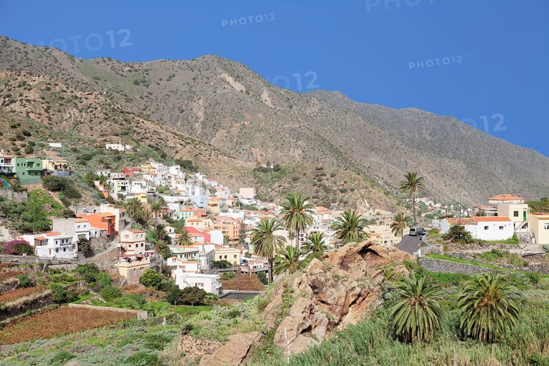 View of the village of Vallehermoso