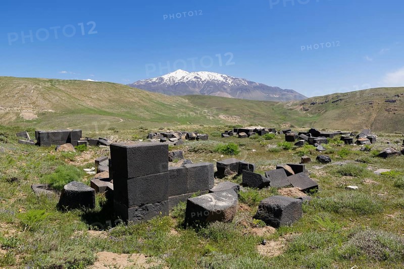 Ruins of the Urartian palace fortress of Kef Kalesi or Kefkalesi
