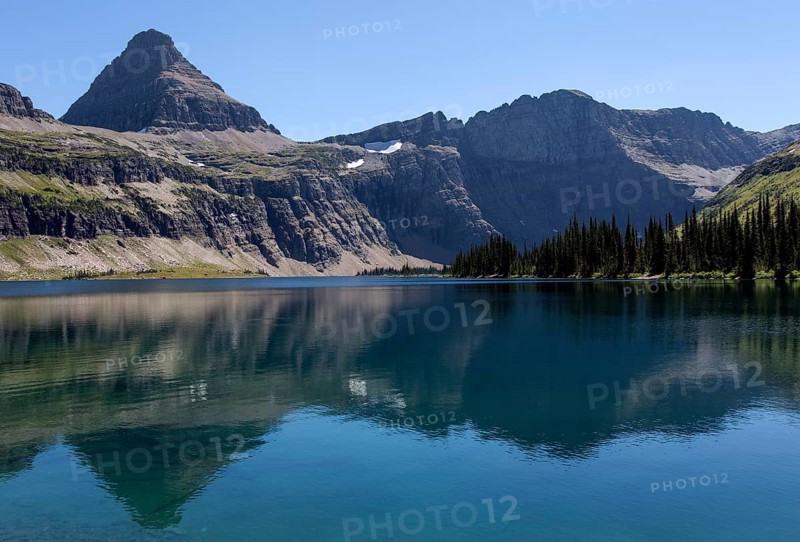 Hidden Lake with Reynolds Mountains