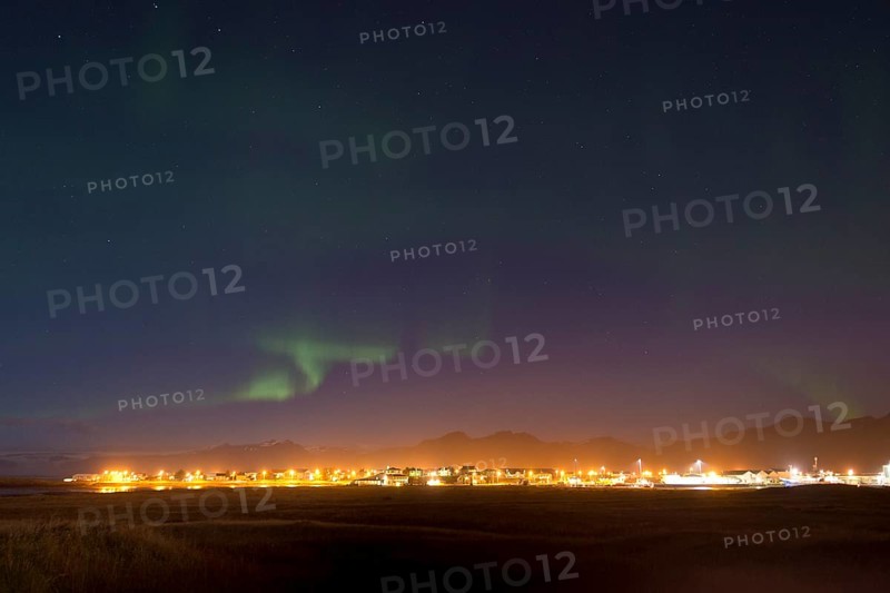 Northern lights and starry sky