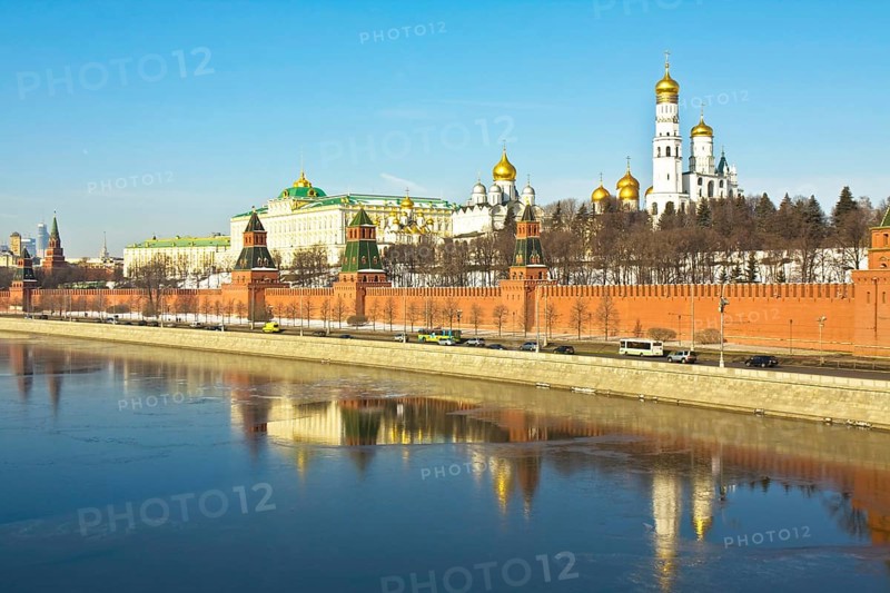 Moscow Kremlin with palace and cathedrals