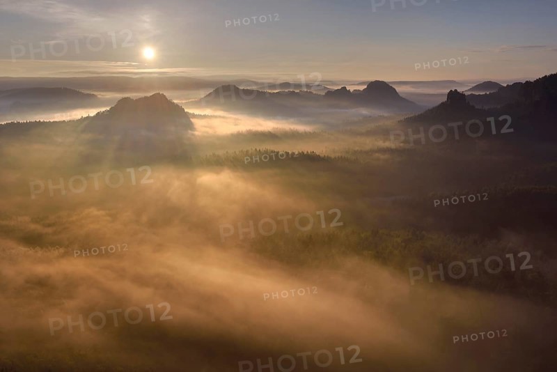 View from Kleiner Winterberg mountain at sunrise