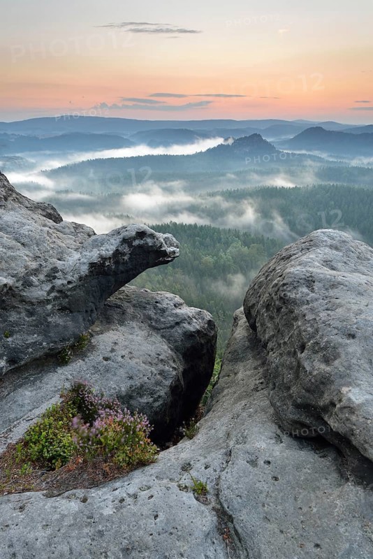 View from Kleiner Winterberg mountain at dawn