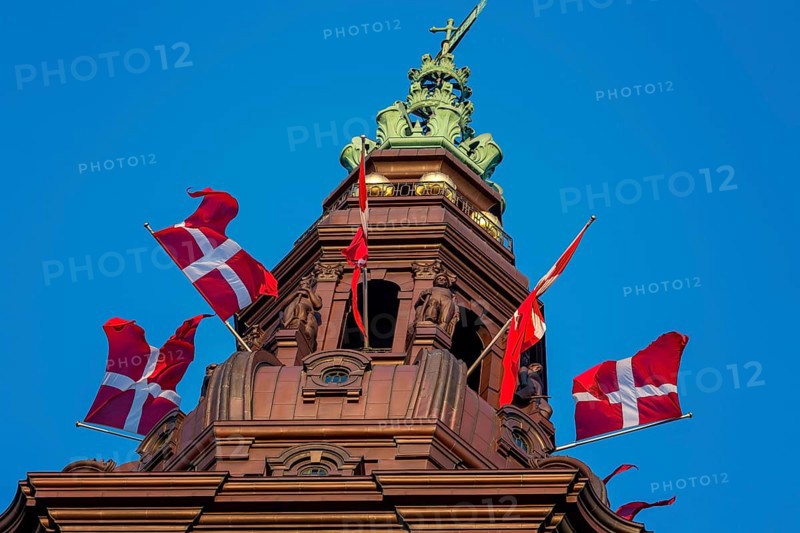 The spire of Christiansborg Palace