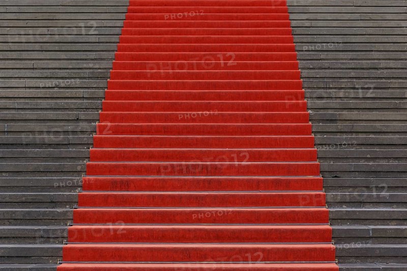 Red carpet on the steps of the Konzerthaus Berlin concert hall