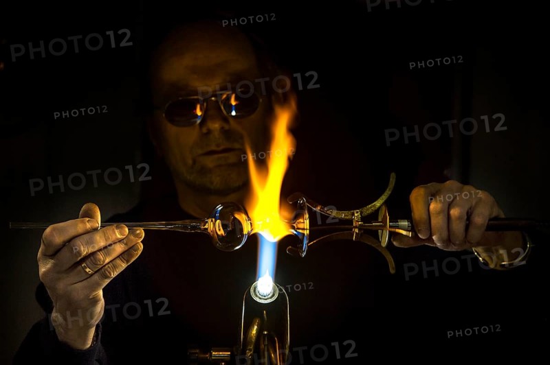 Glassblower at work