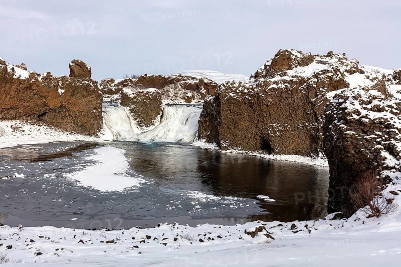 Hjalparfoss Waterfall