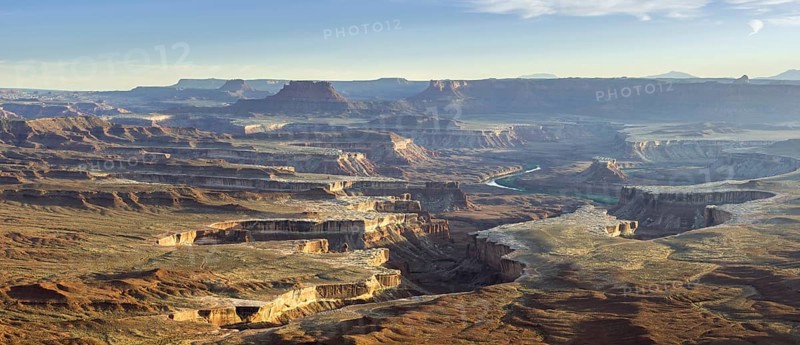 Rock formations of the White Rim on the Green River Overlook