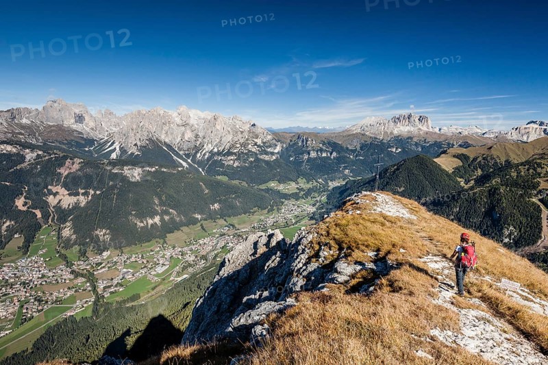 Mountaineer during the ascent to Cima Dodici
