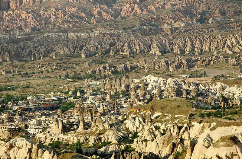 Cityscape between tufa formations