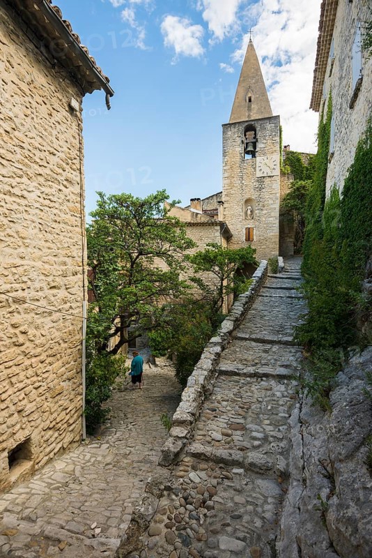 Medieval alley and spire