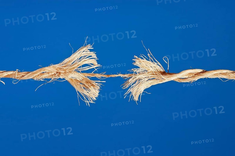 String stretched to the breaking point