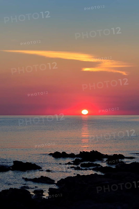 Sunset over the sea