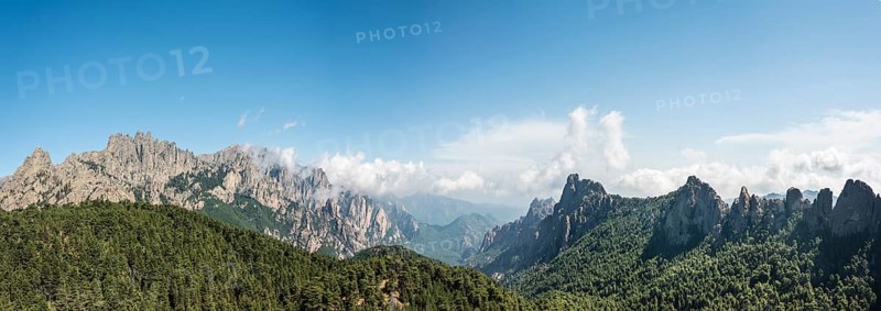 Panoramic view over a valley
