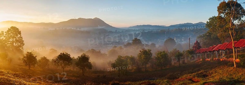 Sunrise over the valley of Kalaw