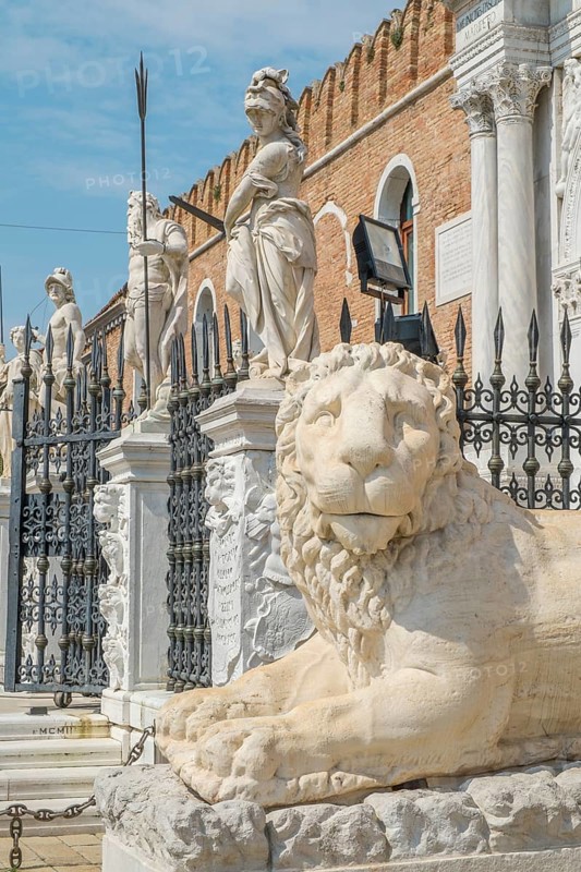 Lion sculpture at the main entrance
