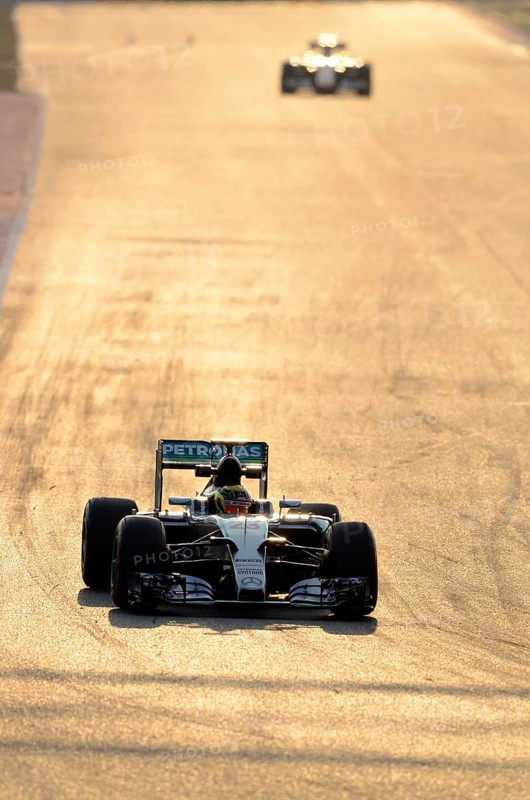 Pascal Wehrlein in a Mercedes racing car