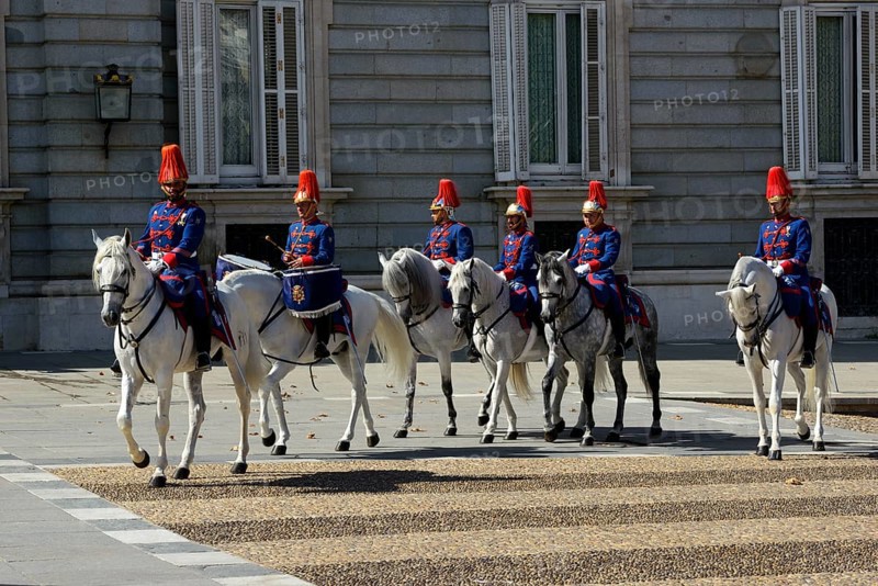 Royal Guards on horseback in front of the Royal Palace