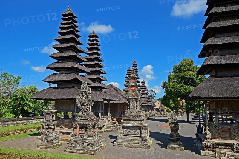 Pagodas and prayer places of the Pura Taman Ayun temple