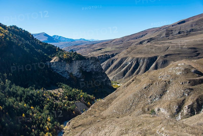 Overlook over the Chechen mountains