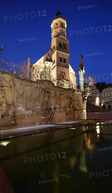 Protestant parish church of St. Michael and Gothic pillory