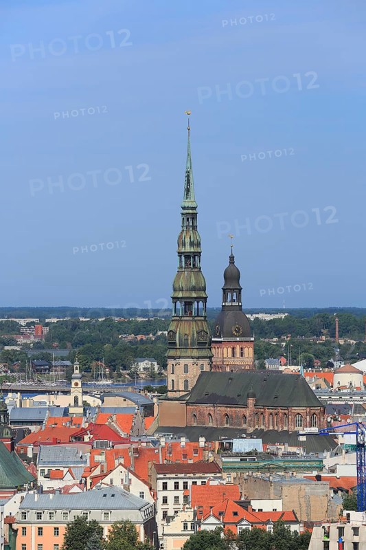 Historic centre with St. Peter's Church and Riga Cathedral