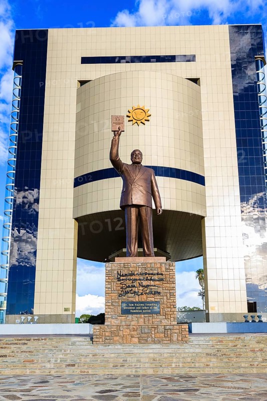 Independence Memorial Museum with statue of founding father Dr. Sam Nujoma