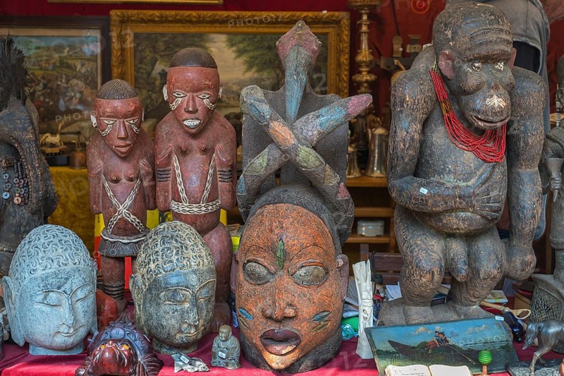 African and Asian Heads and Figures