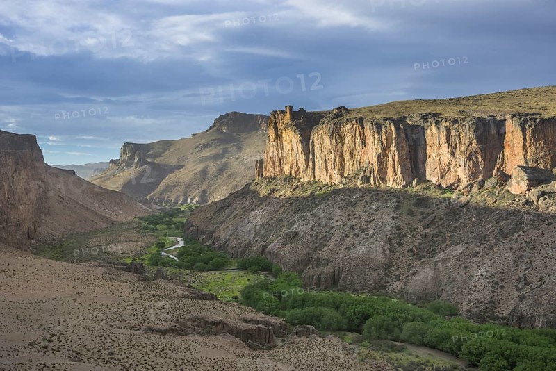 View from the Cueva de las Manos on the valley of the Rio Pinturas
