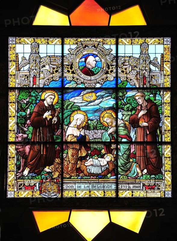 Stained glass window above the main altar