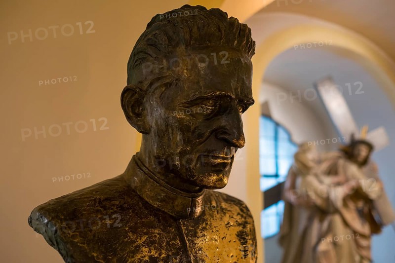 Monument to Father Rupert Mayer in the lower church of the Burgersaalkirche church