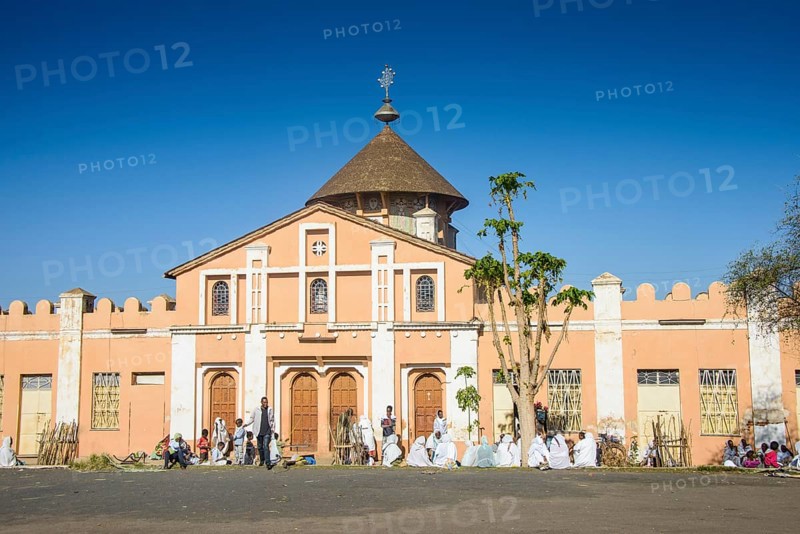 Pilgrims at the Easter ceremony