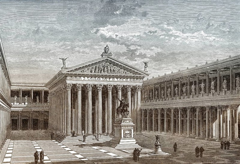 Reconstruction of the Forum of Caesar or Forum Iulium