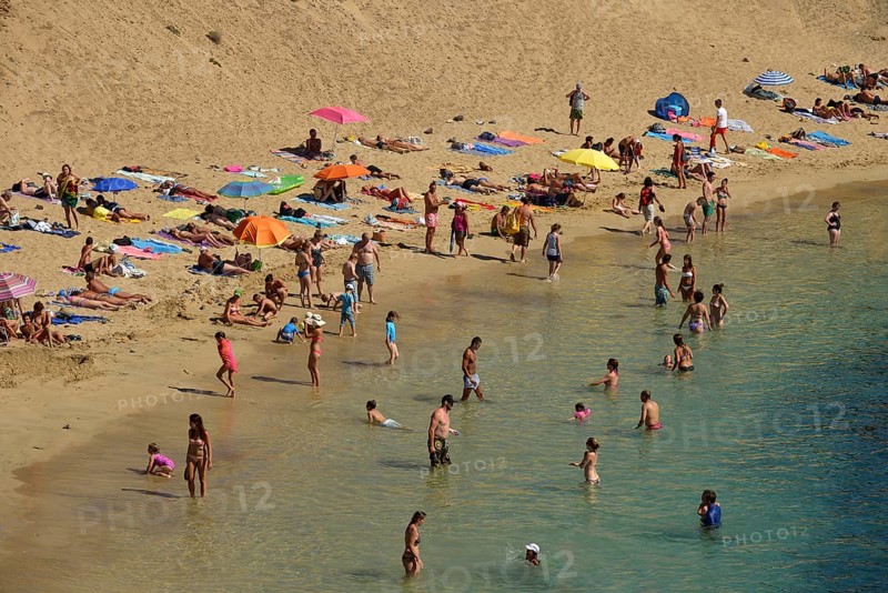 Bathing on the beach